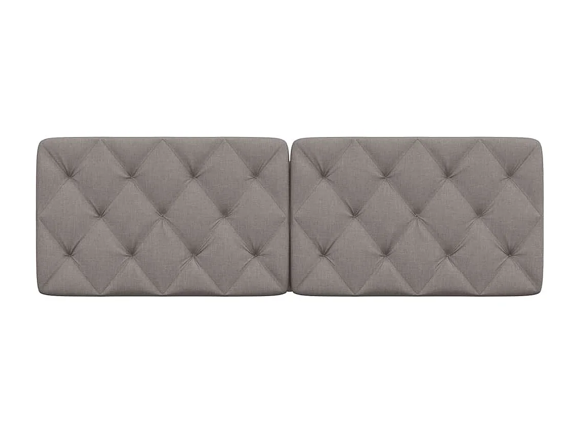 Cabecero de cama acolchado tela gris taupé 160 cm