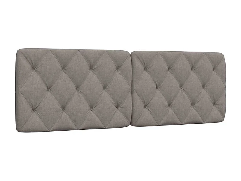 Cabecero de cama acolchado tela gris taupé 160 cm