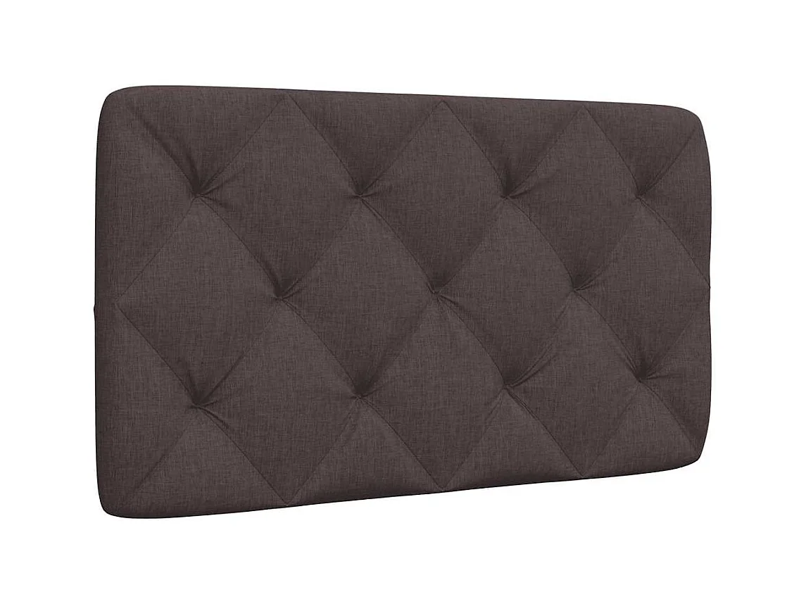 Cabecero de cama acolchado tela marrón oscuro 80 cm