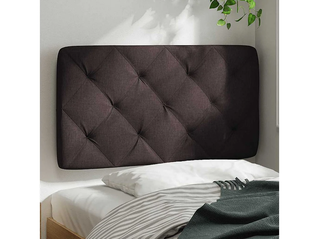 Tête de lit marron foncé 80 cm tissu