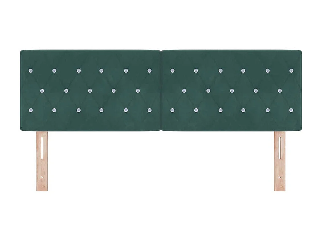 Fluwelen Hoofdbord Geruit Donkergroen 160 cm Fluweel