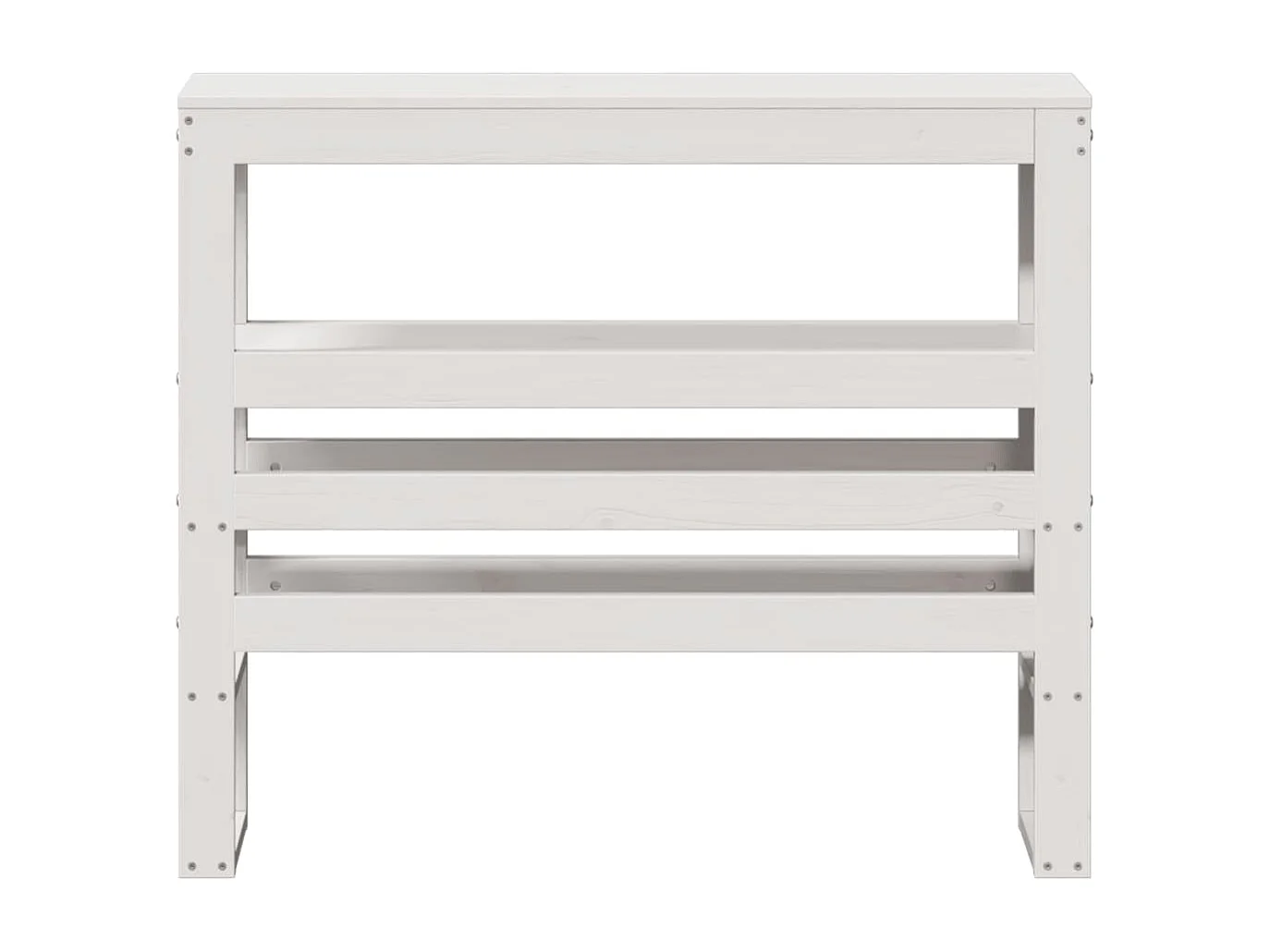 Tête de lit avec étagères blanc 90 cm bois massif de pin