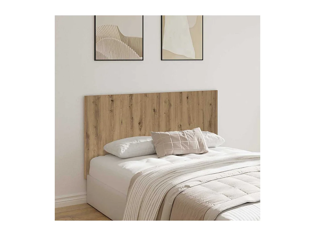 Hoofdeinde 160x1,5x80 cm bewerkt hout artisanaal eikenkleur
