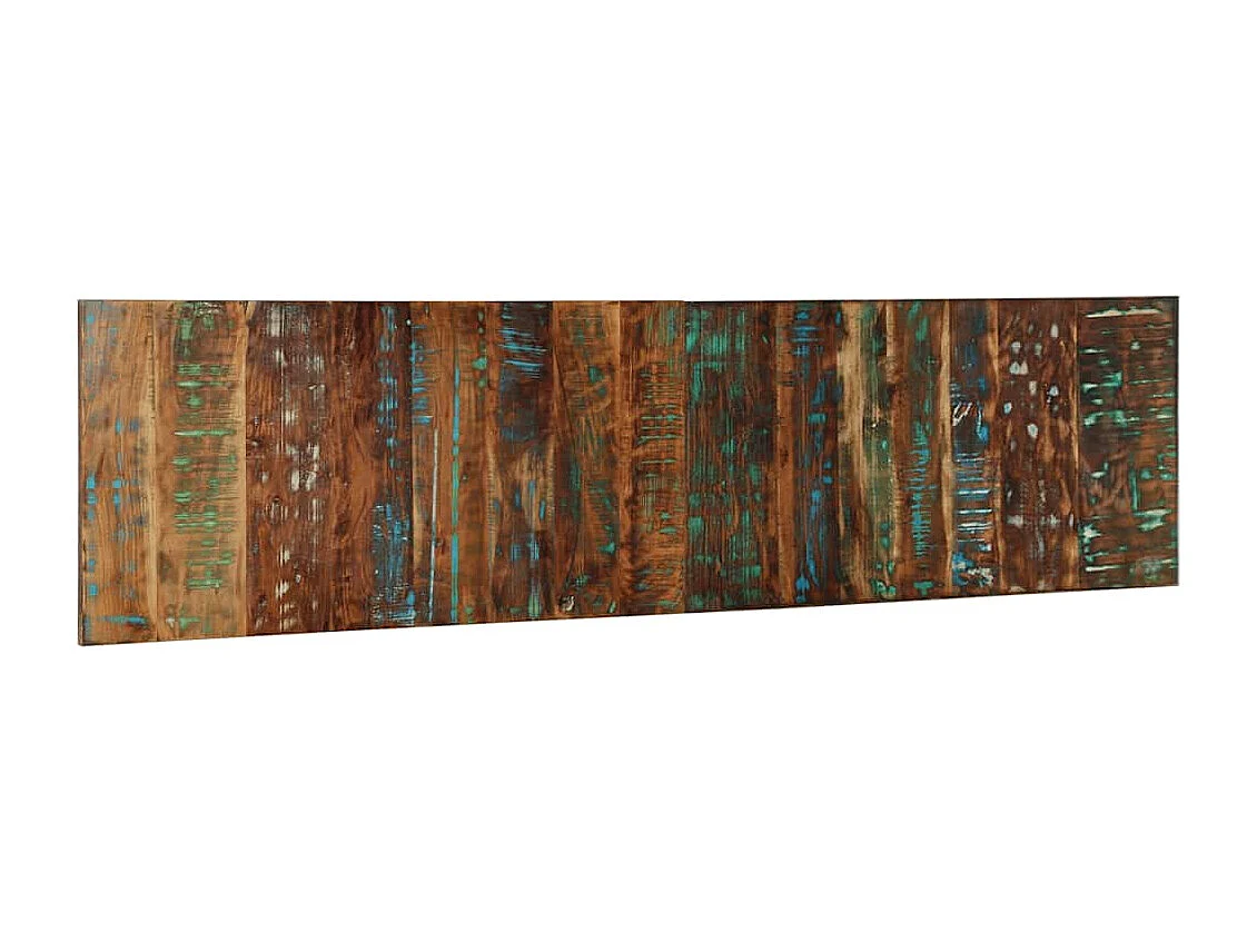 Tête de lit multicolore 200 cm bois massif récupération