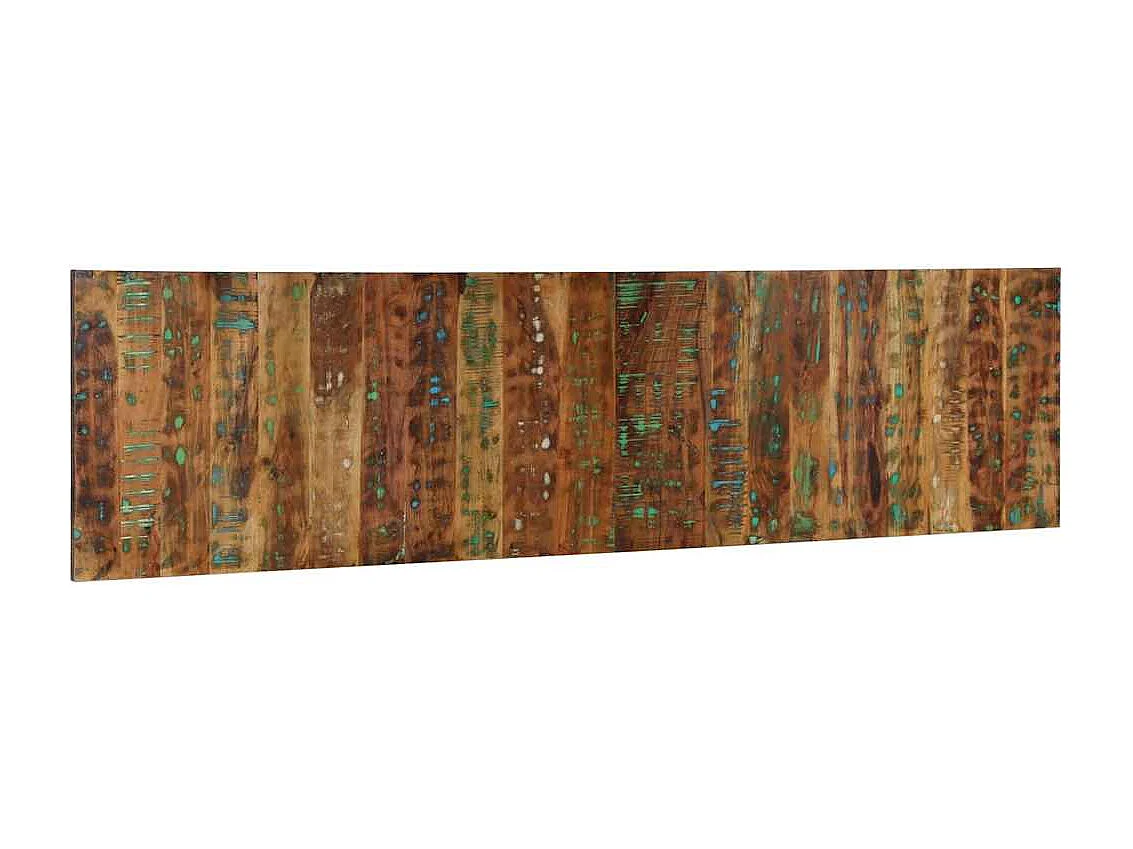 Tête de lit multicolore 200 cm bois massif récupération