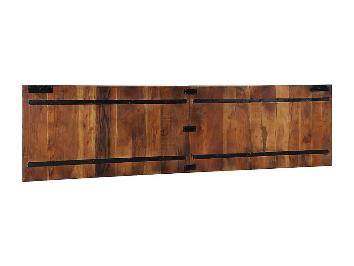 Tête de lit multicolore 200 cm bois massif récupération