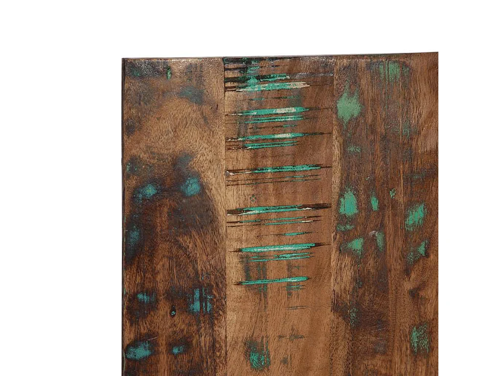 Tête de lit multicolore 200 cm bois massif récupération
