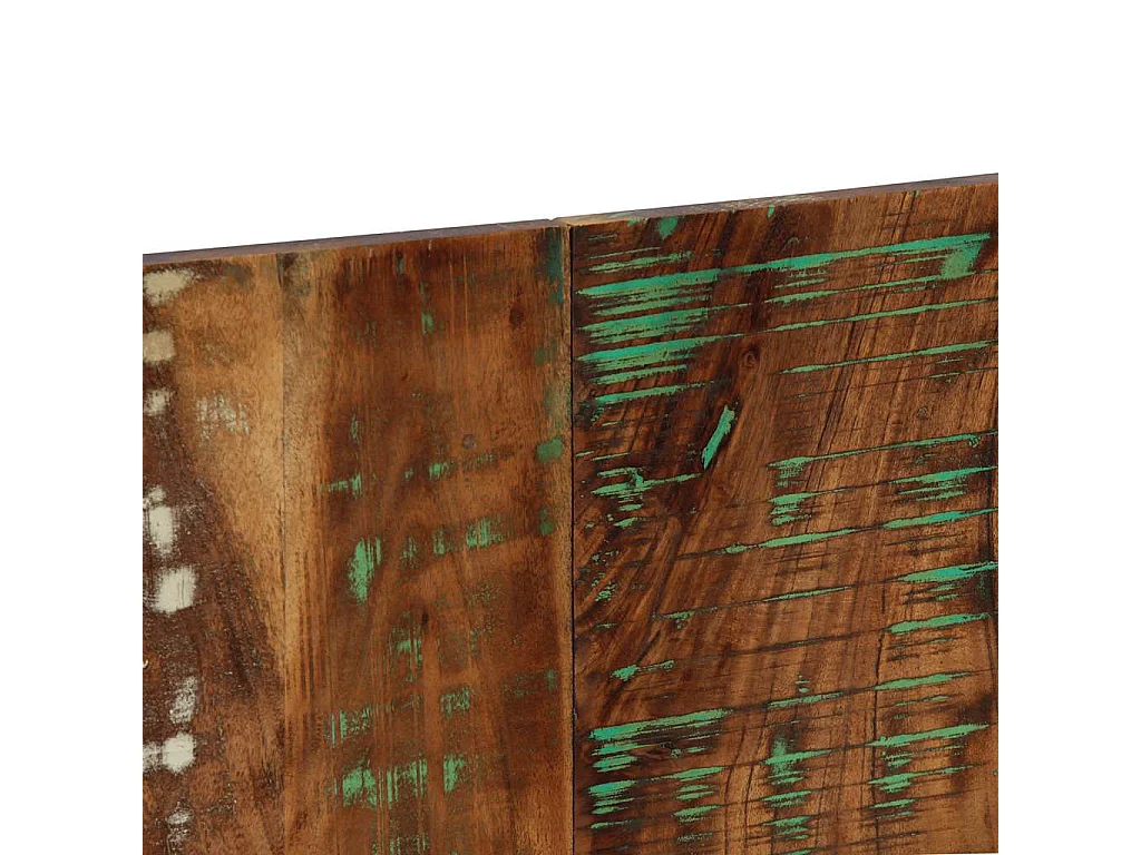 Tête de lit multicolore 200 cm bois massif récupération