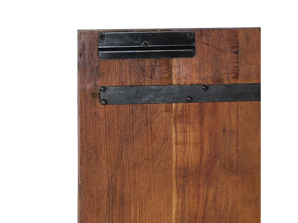 Tête de lit multicolore 200 cm bois massif récupération