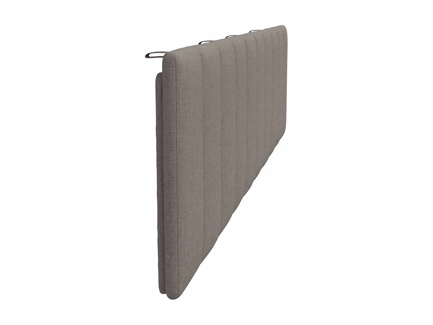 Cabecero de cama acolchado tela gris taupe 200 cm