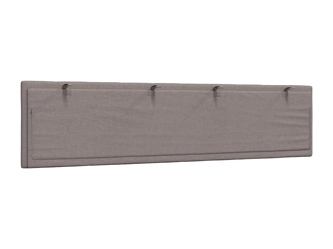 Cabecero de cama acolchado tela gris taupe 200 cm