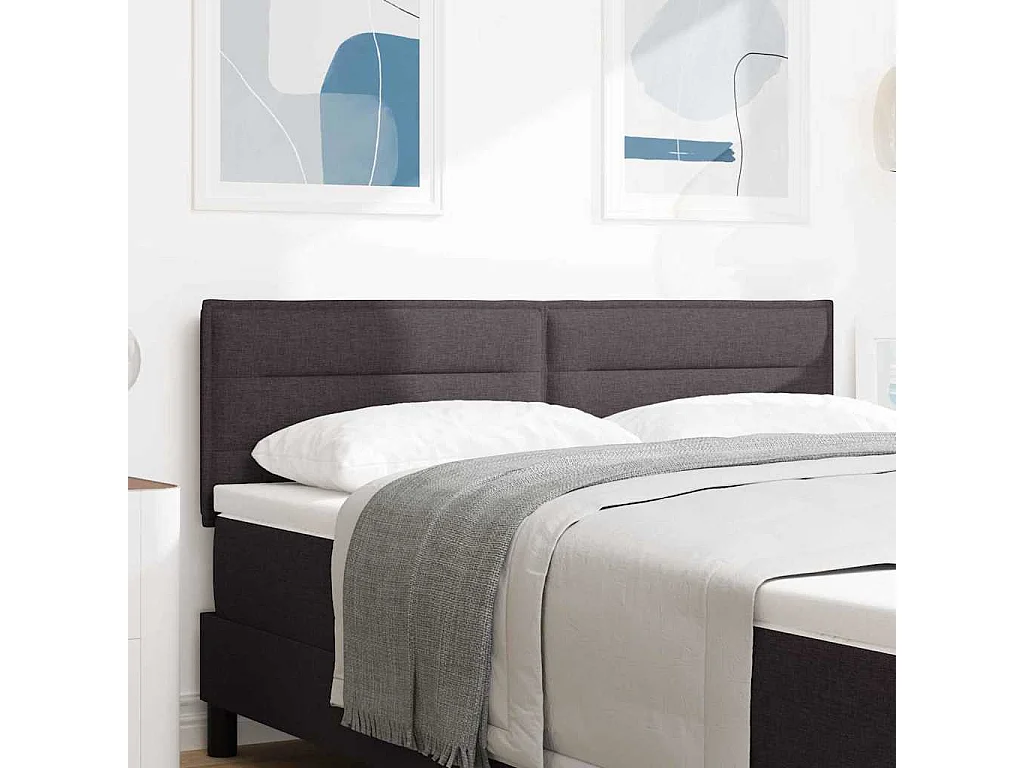 Tête de lit avec tête de lit Marron foncé 140 cm tissu