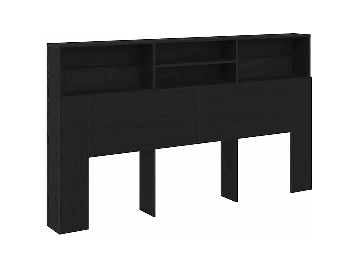 Cabecero de armario con estante Roble negro 180 x 19 x 103.5 cm