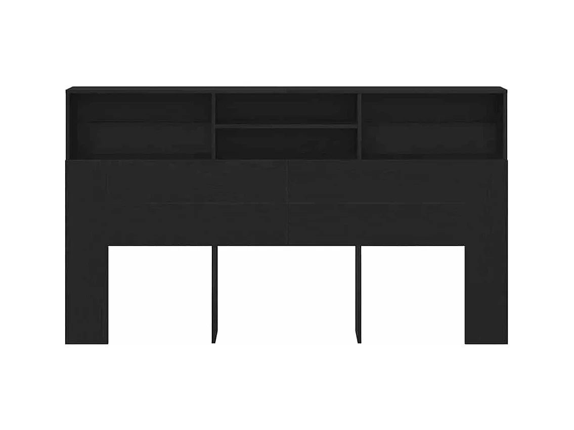 Cabecero de armario con estante Roble negro 180 x 19 x 103.5 cm