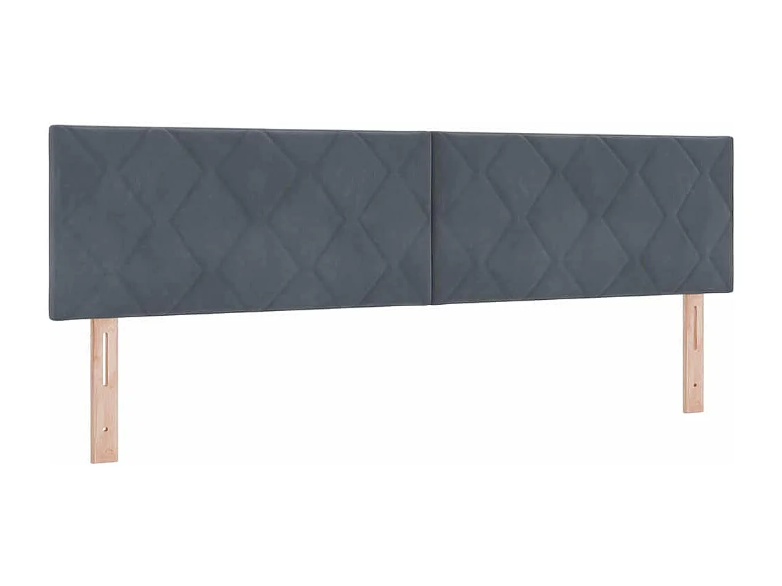 Cabecero Montaje en la pared Gris oscuro 180 cm Terciopelo