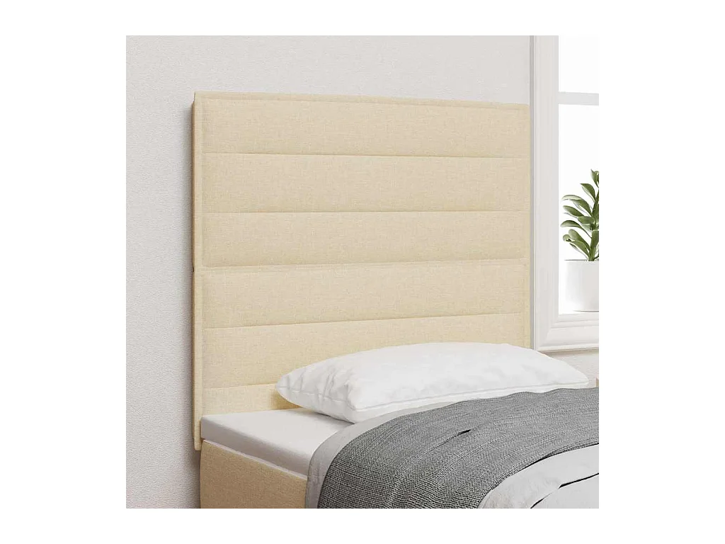 Cabecero con cabecera Manual Crema 100 cm tela