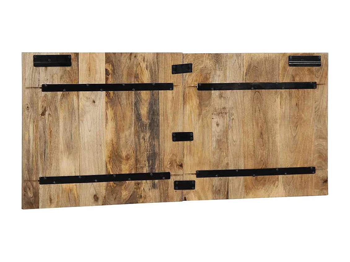 Tête de lit 120 cm bois de manguier brut massif