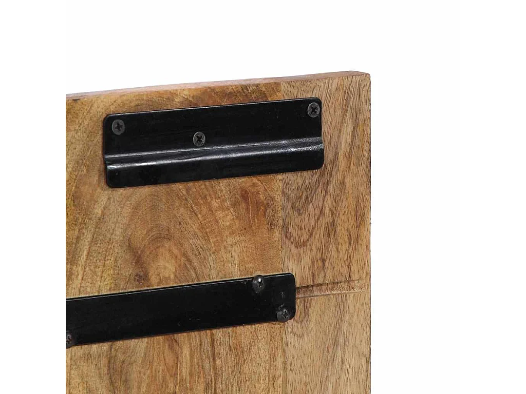 Tête de lit 120 cm bois de manguier brut massif