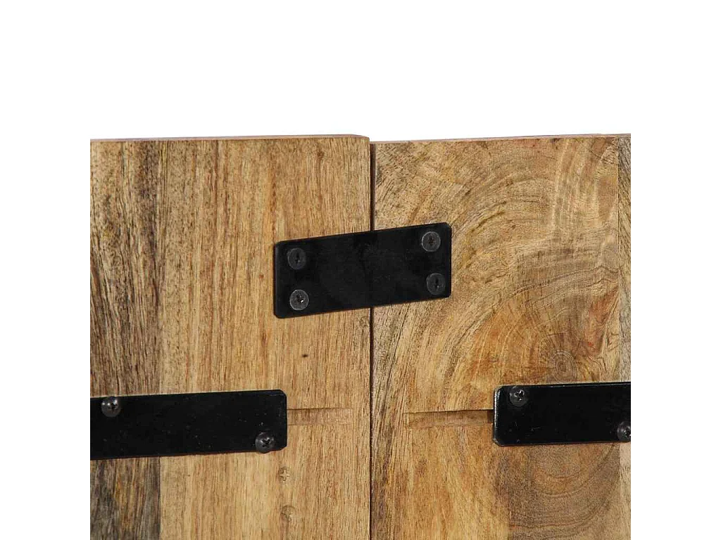 Tête de lit 120 cm bois de manguier brut massif