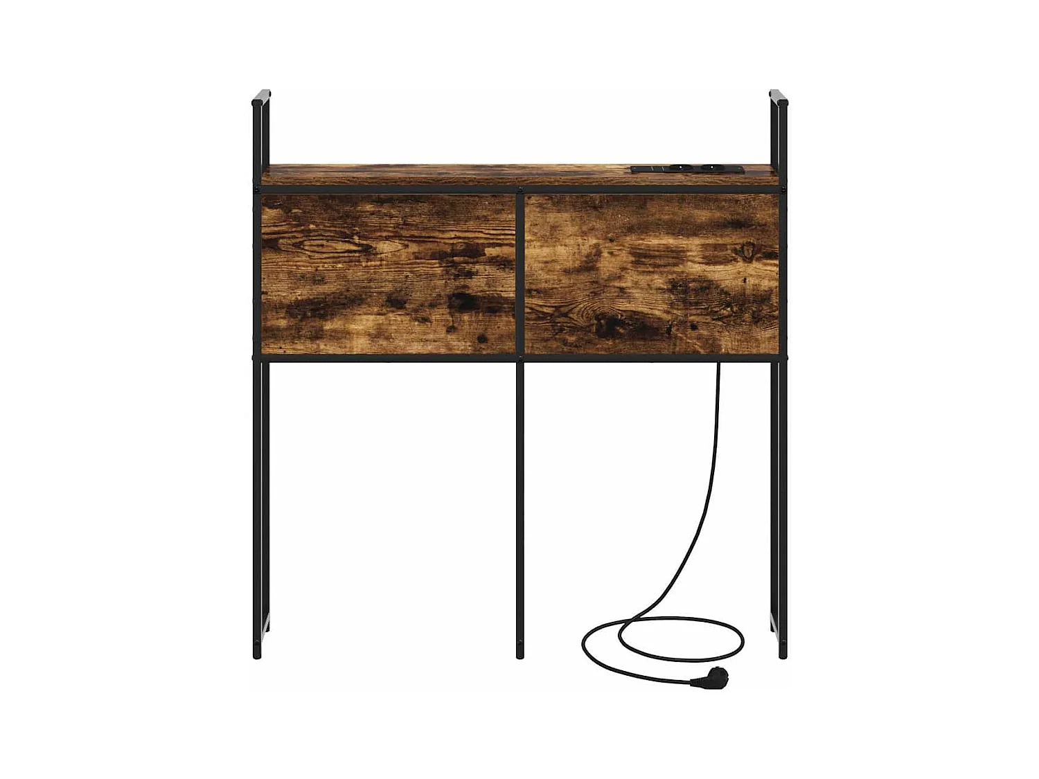 Tête de lit avec Station de Charge Chêne fumé 80 cm