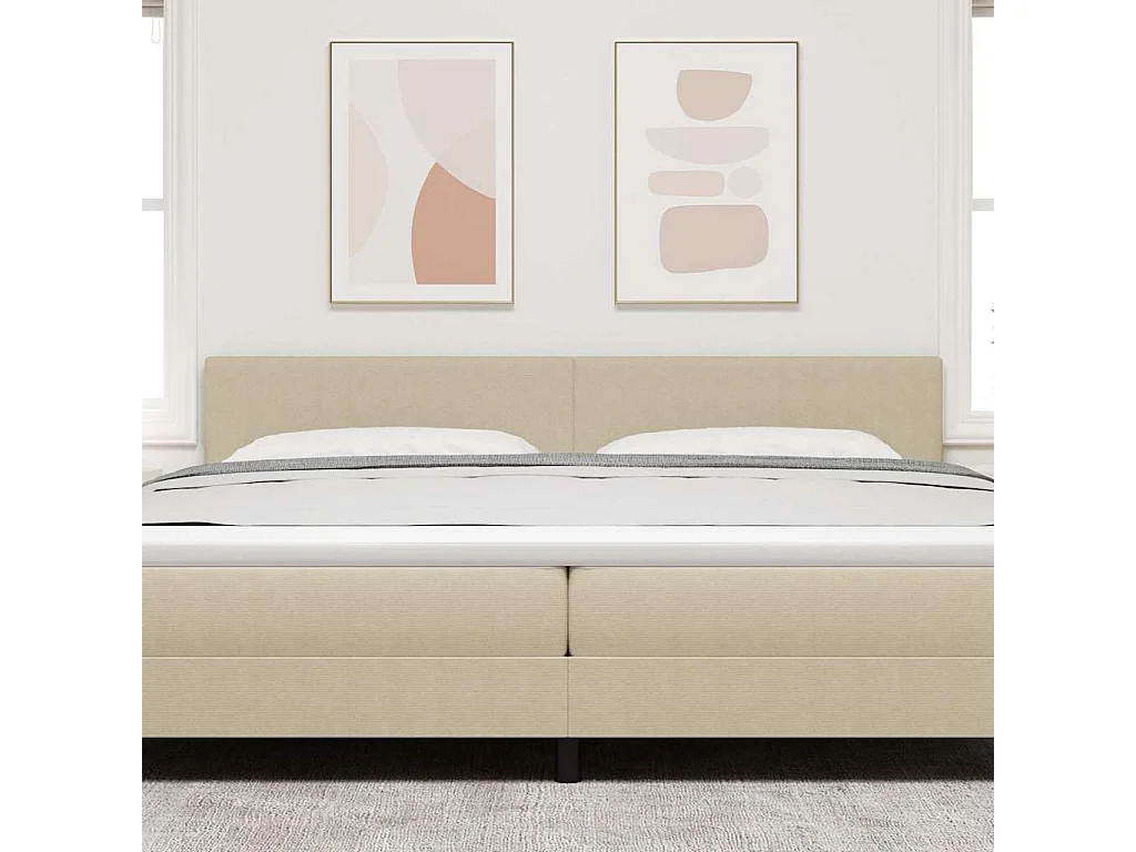 Tête de lit LED avec des lumières à LED Vert gris 200 cm tissu