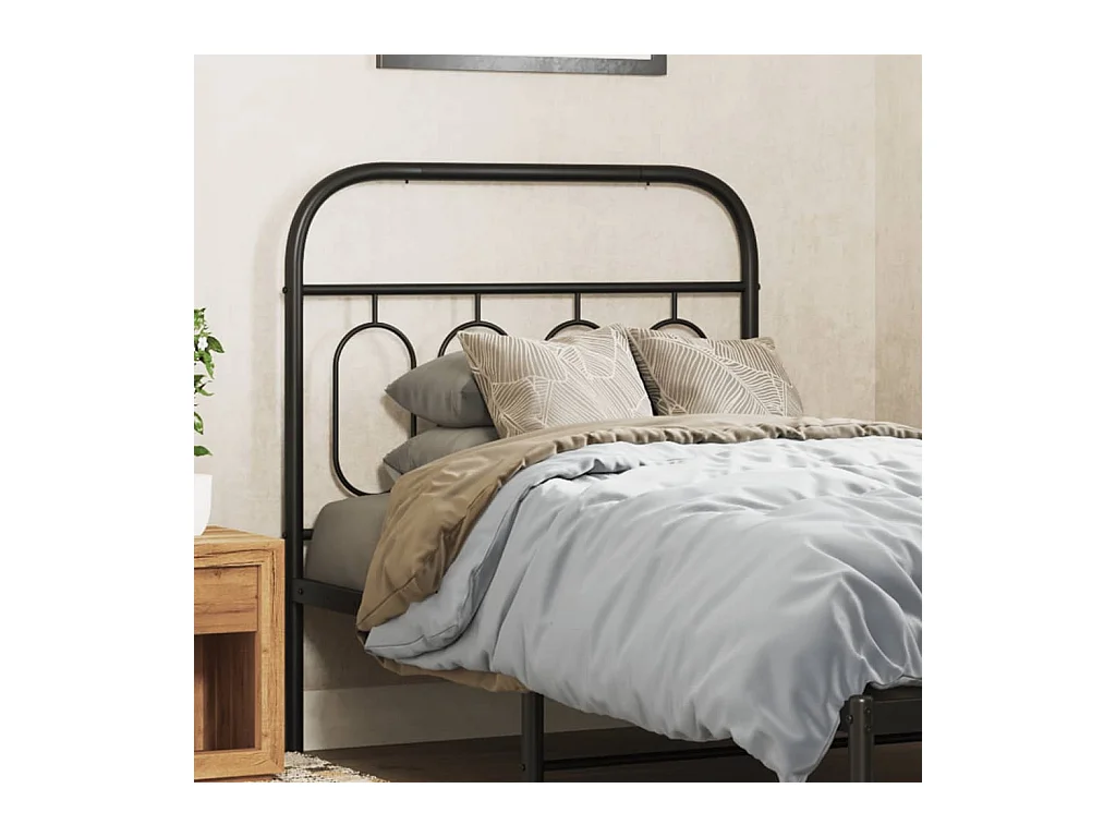 Tête de lit métal noir 80 cm