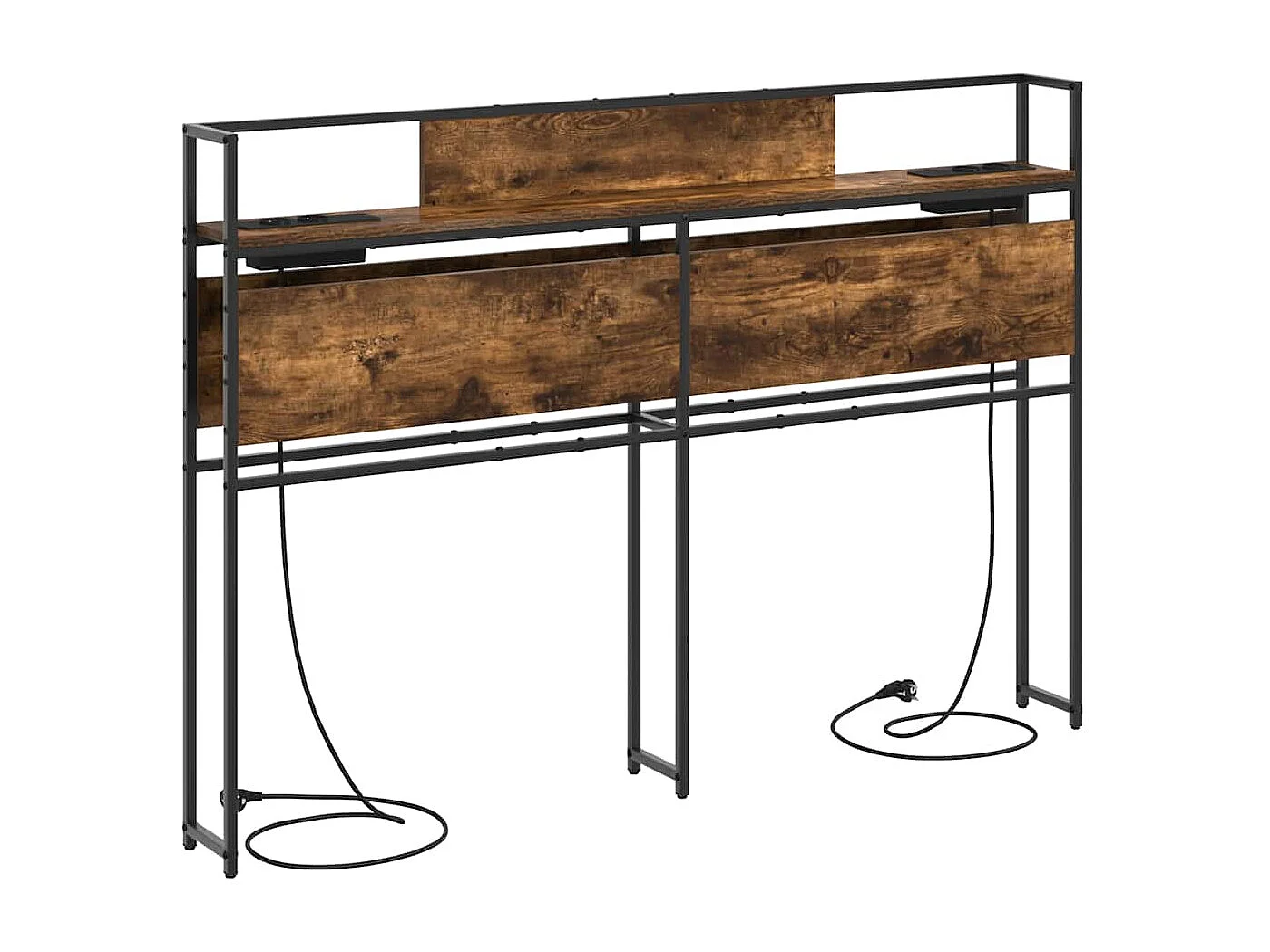 Tête de lit de rangement Chêne fumé 160 cm Bois d'ingénierie