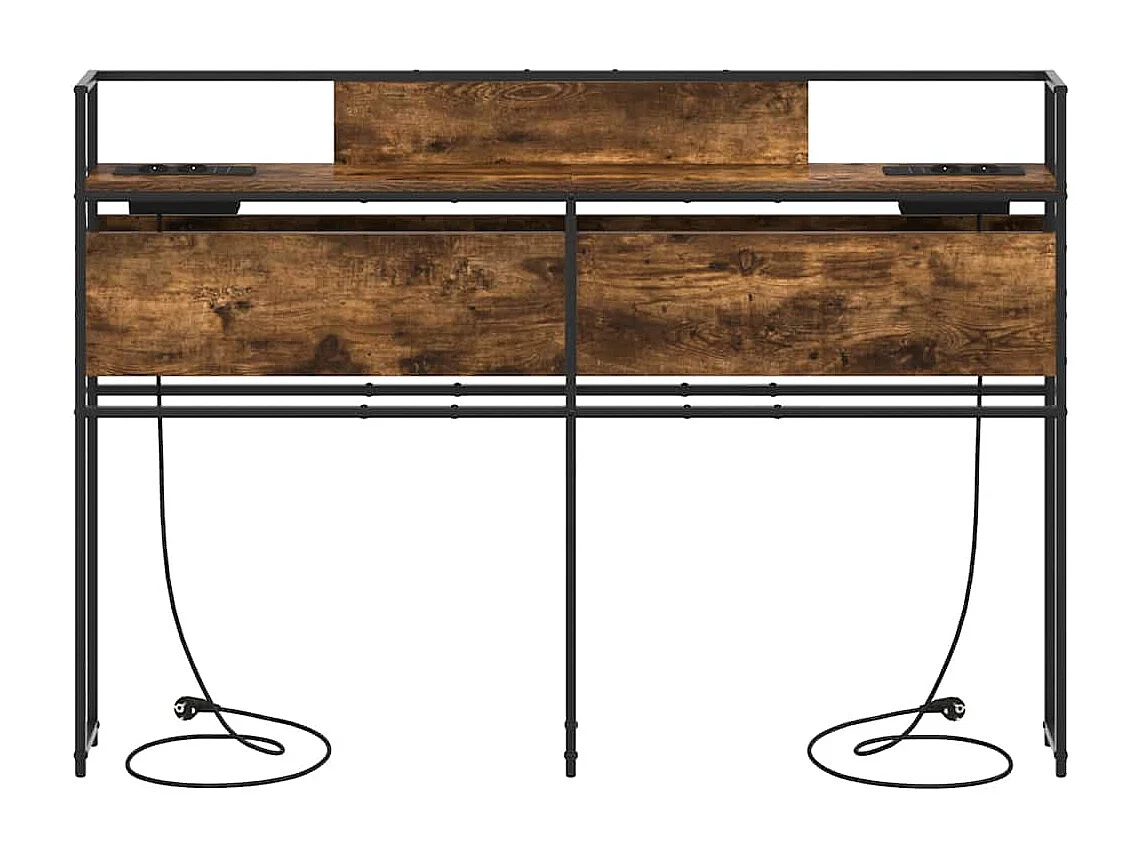 Tête de lit de rangement Chêne fumé 160 cm Bois d'ingénierie