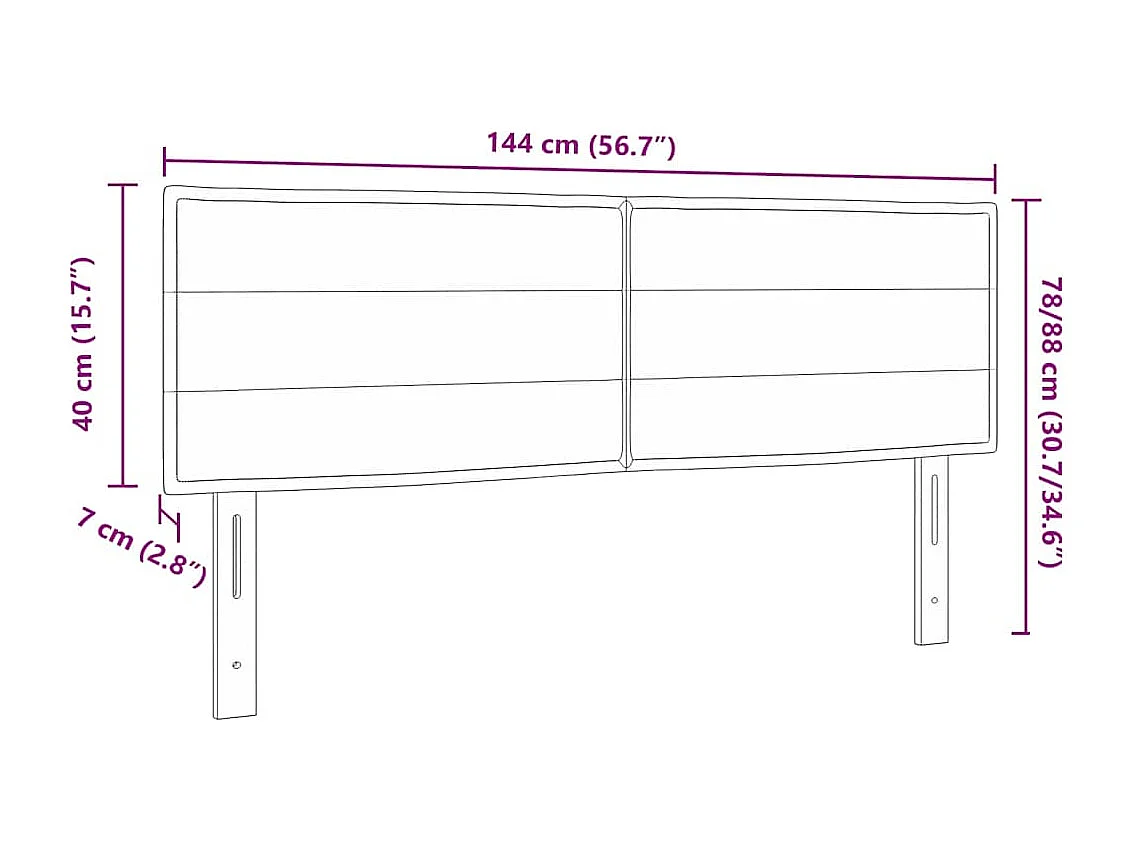 Cabecero LED con luces de tiras LED Gris claro 144 cm tela