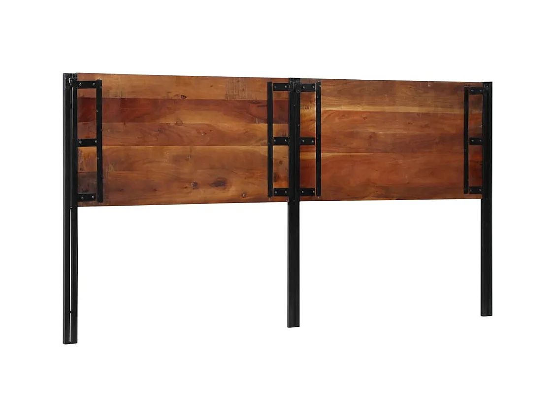 Tête de lit 200 cm bois massif récupéré et fer
