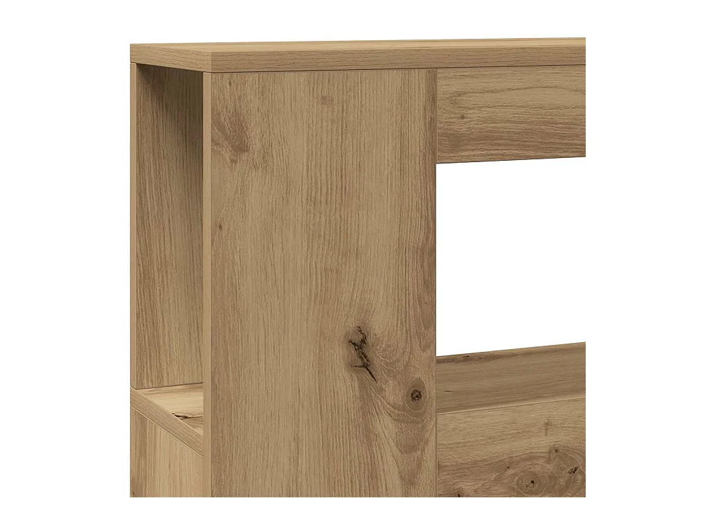 Tête de lit à LED chêne artisanal 140x18,5x103,5 cm