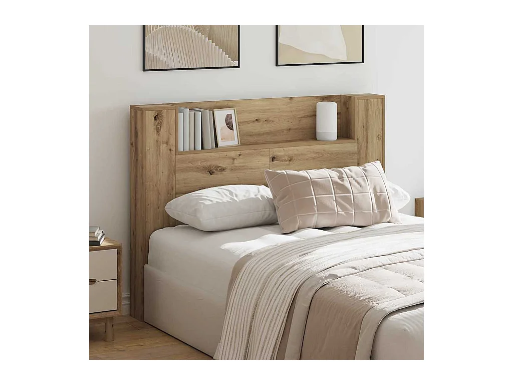 Tête de Lit chêne artisanal Bois d'ingénierie