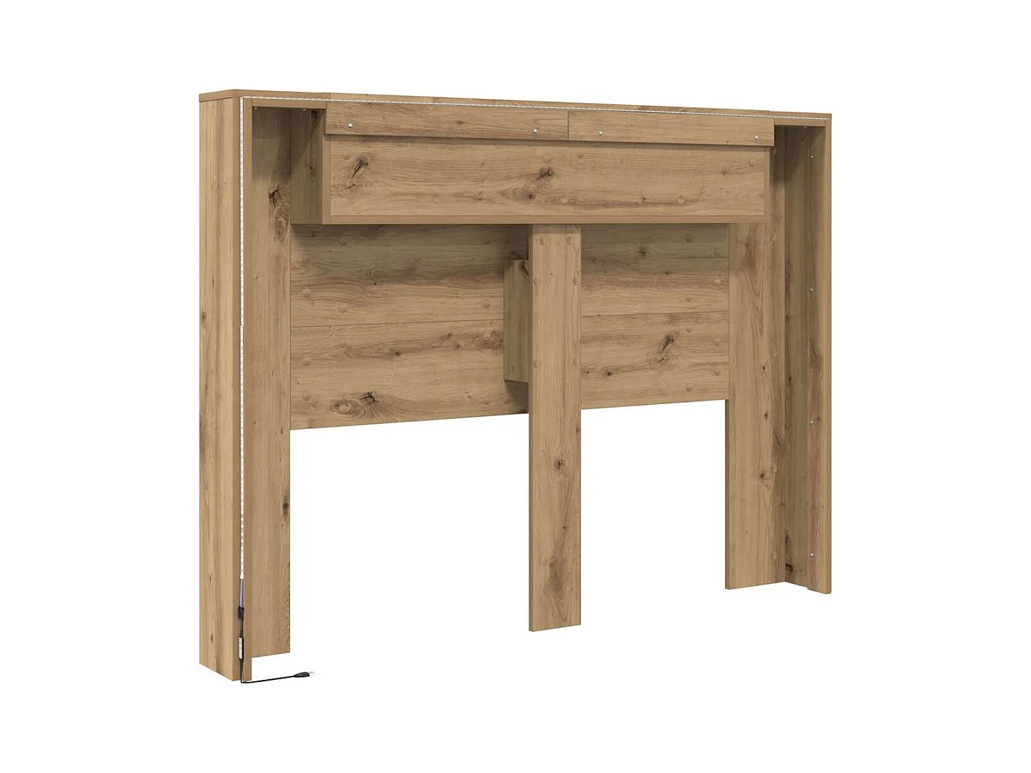 Tête de Lit chêne artisanal Bois d'ingénierie