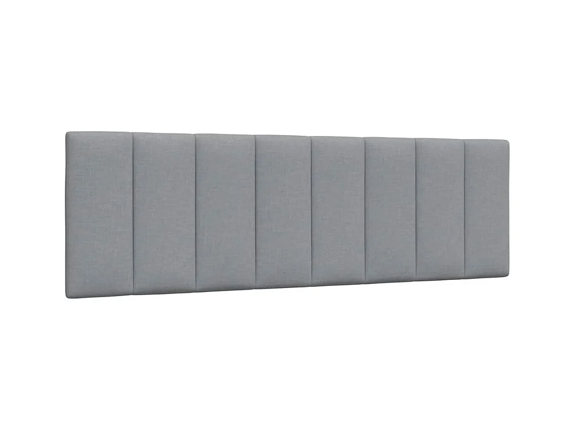 Cabecero de cama acolchado tela gris claro 160 cm