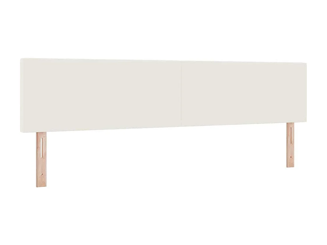 Tête de lit LED avec des lumières à LED Crème 200 cm tissu