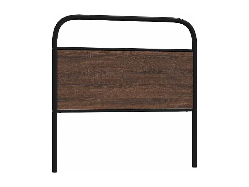 Tête de lit chêne marron 107 cm acier et bois d'ingénierie