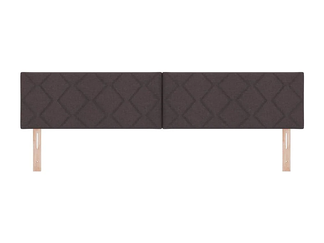 Tête de Lit en Tissu Géométrique Marron foncé 200 cm tissu