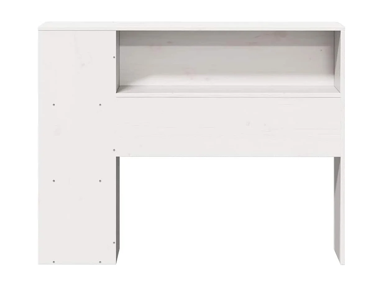 Tête de lit avec rangement blanc 100 cm bois massif de pin