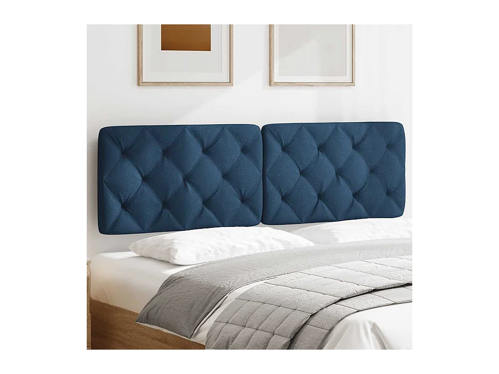 Tête de lit bleu 160 cm tissu