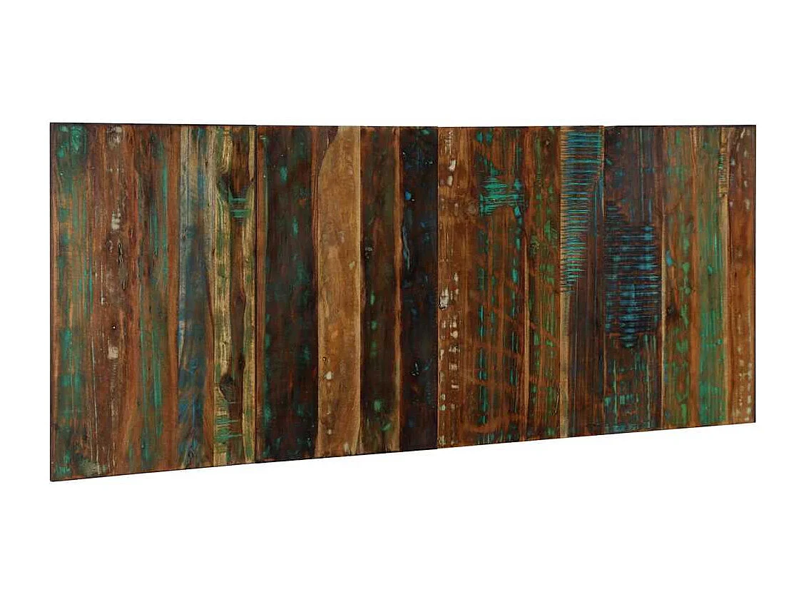 Tête de lit multicolore 200 cm bois massif récupération