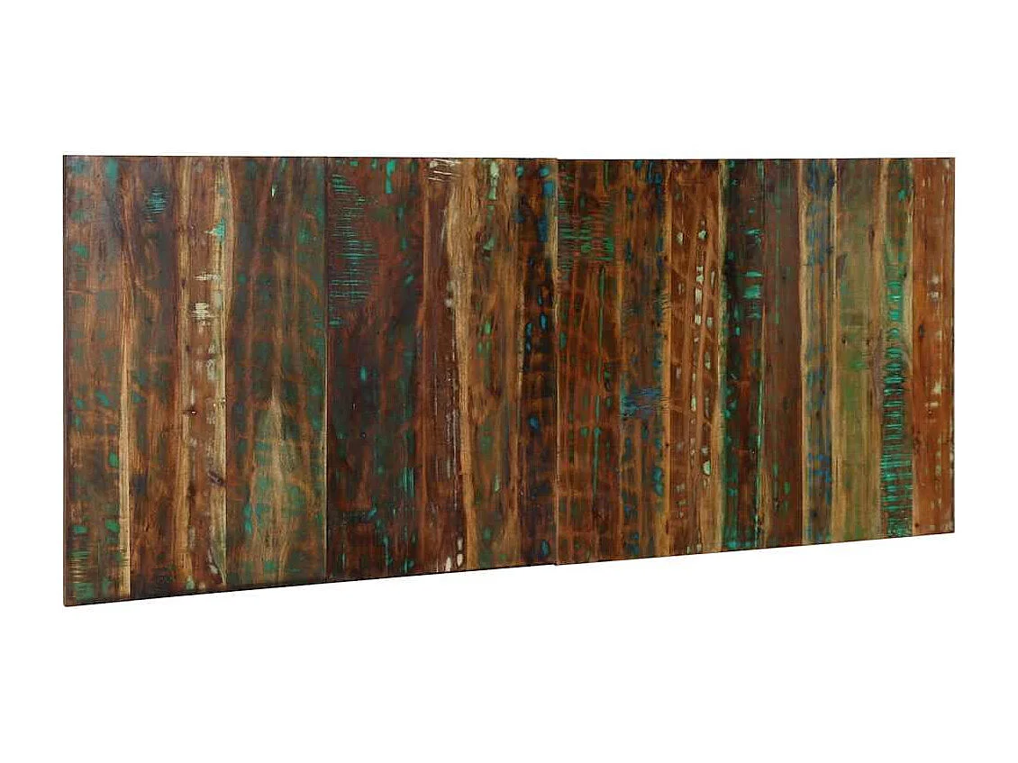 Tête de lit multicolore 200 cm bois massif récupération