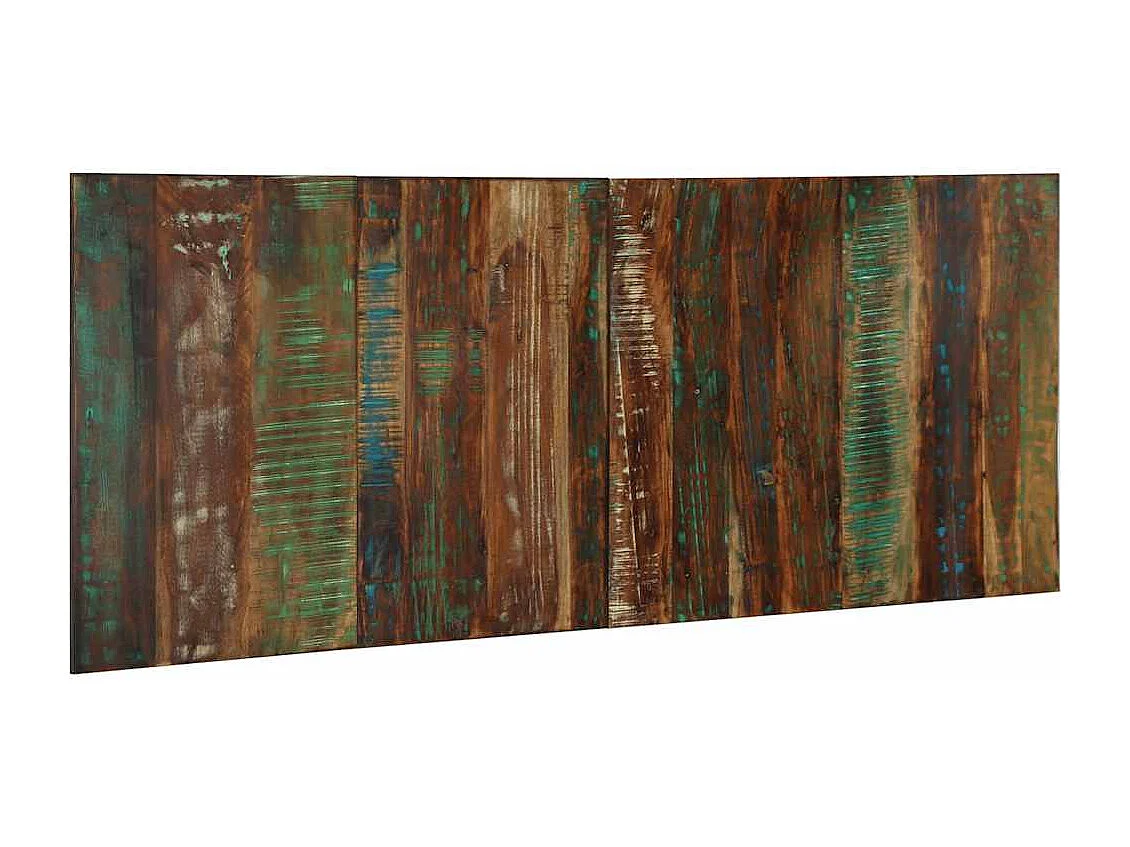 Tête de lit multicolore 200 cm bois massif récupération
