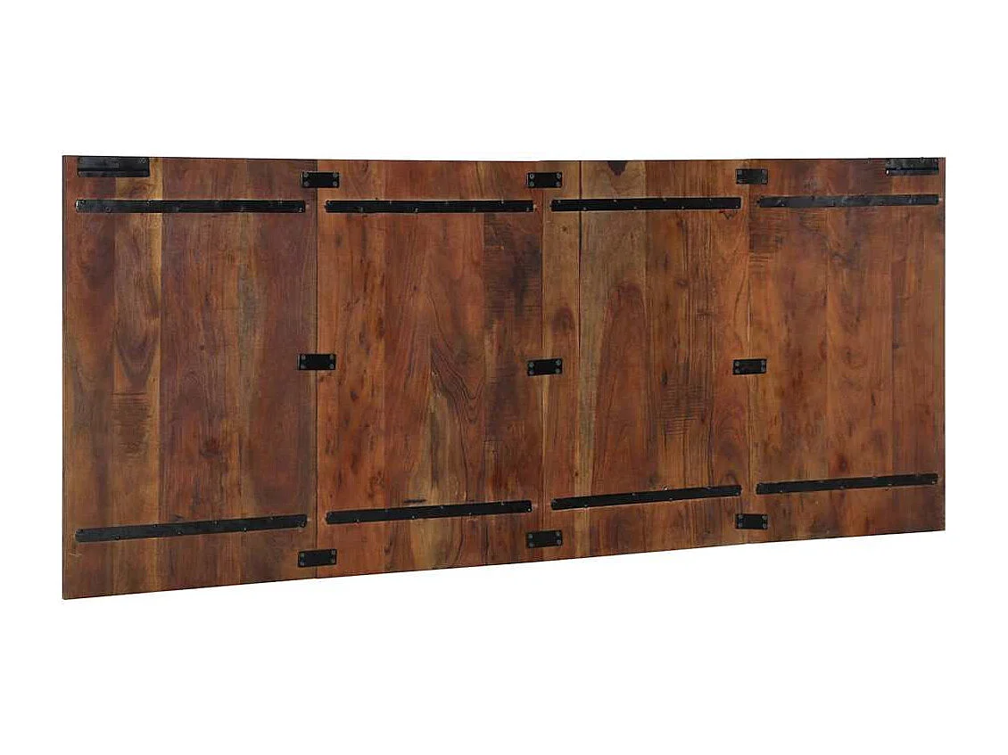 Tête de lit multicolore 200 cm bois massif récupération