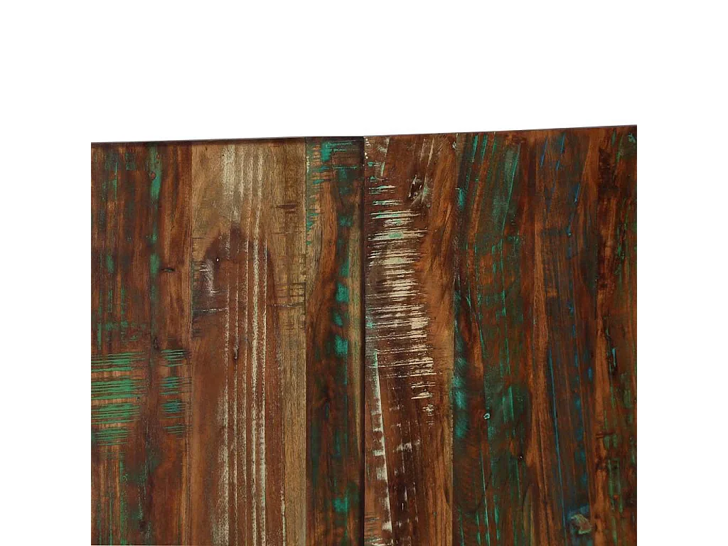Tête de lit multicolore 200 cm bois massif récupération