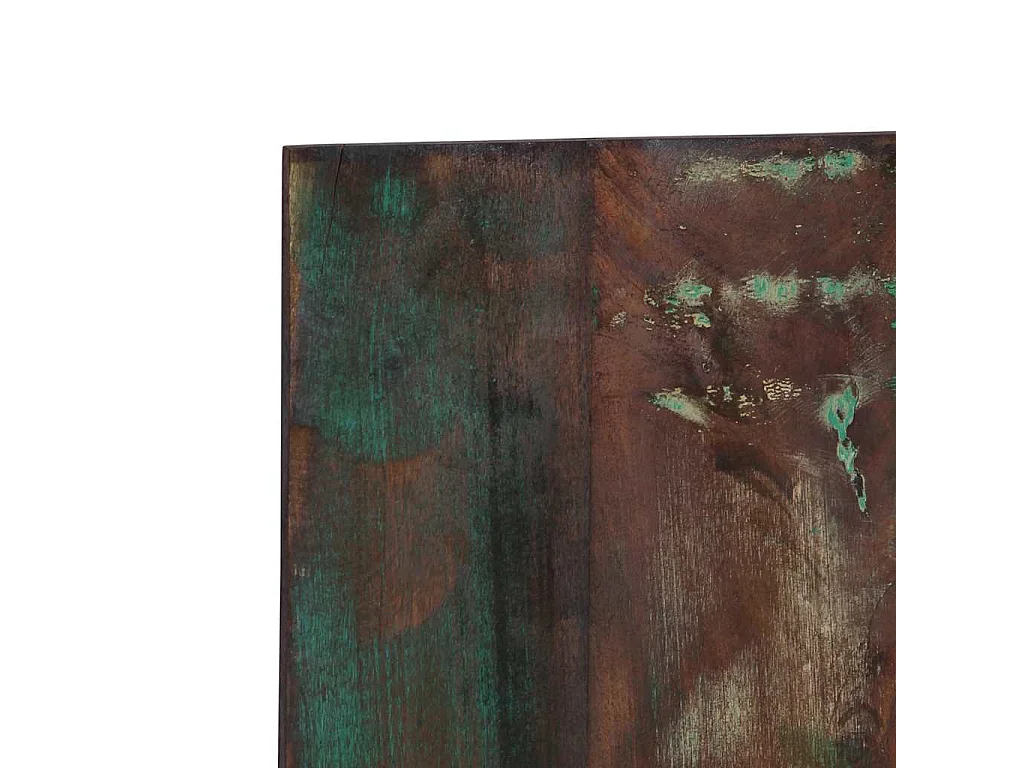 Tête de lit multicolore 200 cm bois massif récupération