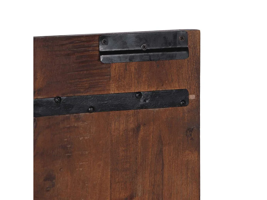 Tête de lit multicolore 200 cm bois massif récupération