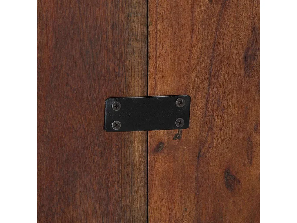 Tête de lit multicolore 200 cm bois massif récupération