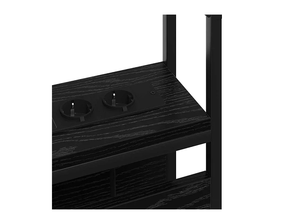 Tête de lit de rangement Chêne noir 90 cm Bois d'ingénierie