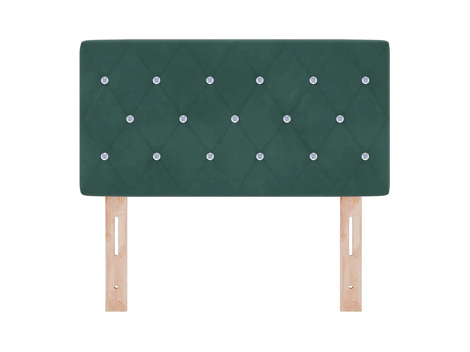 LED-hoofdeind met LED -striplichten Donkergroen 80 cm Fluweel