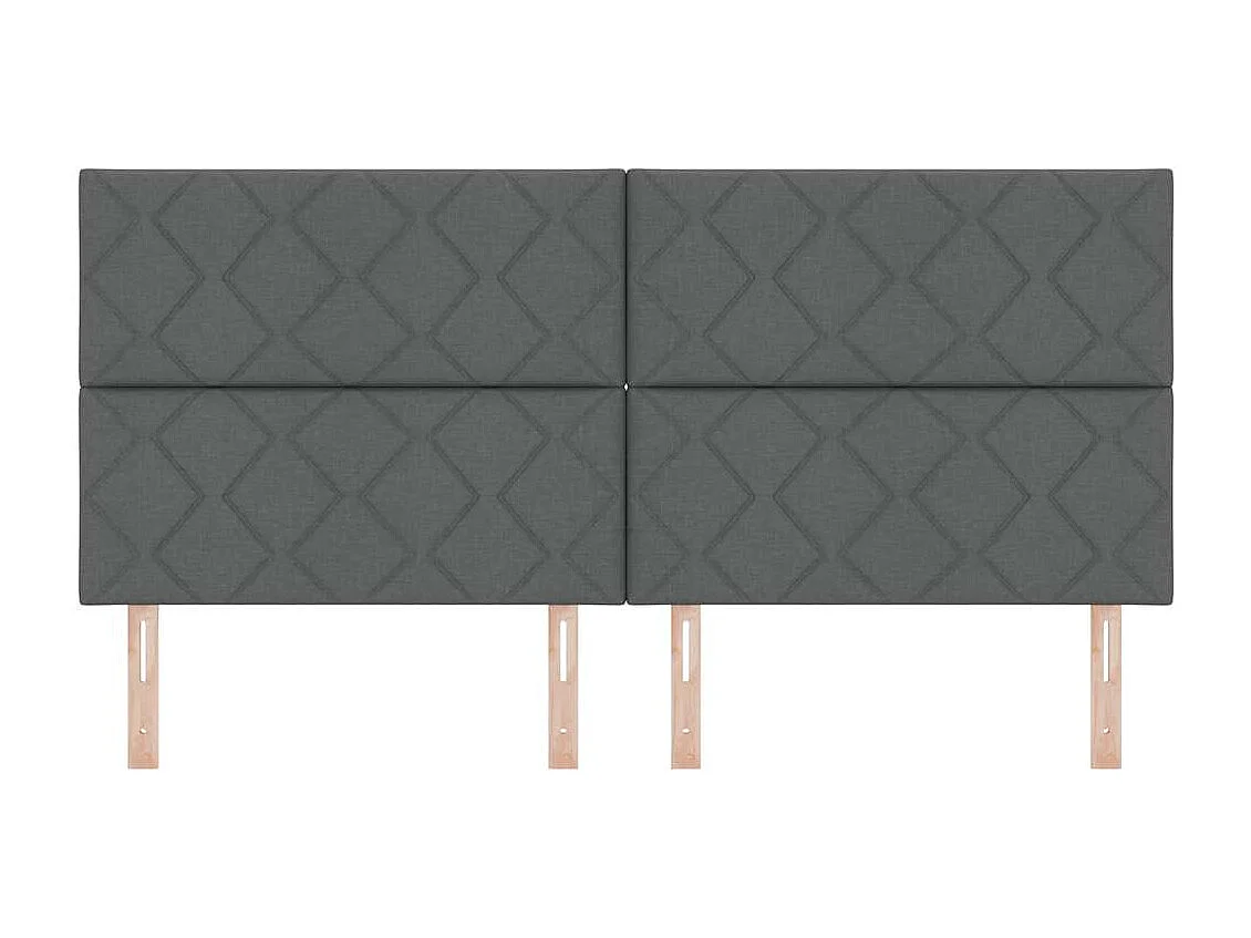 Tête de Lit en Tissu Géométrique Gris foncé 200 cm tissu